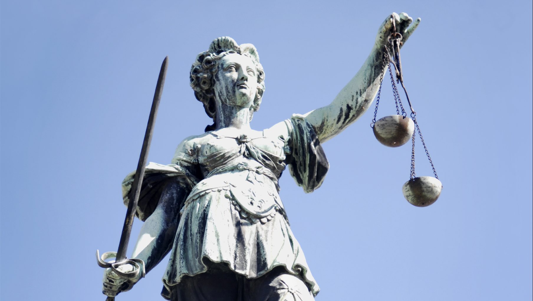 A statue of Lady Justice