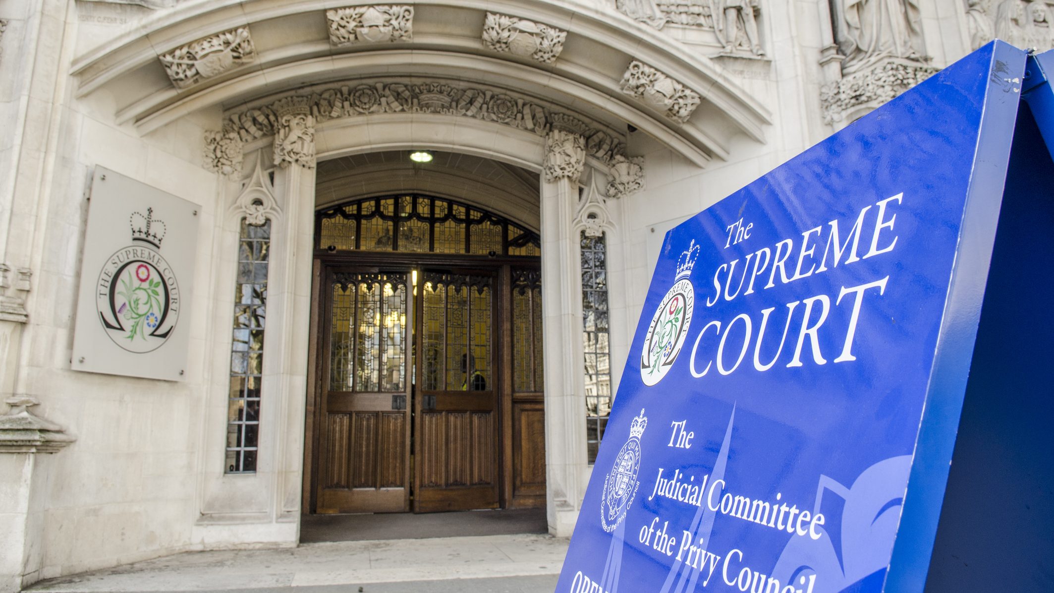 sign and main door of the Supreme Court